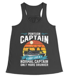 Funny Pontoon Captain Boat Lake Boating Beer Gift For Dad T-Shirt