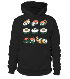 Panda Sushi Hug Shirt Cute Animal Maki Lover Funny Food Gift