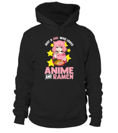 Just A Girl Who Loves Anime and Ramen Bowl Japanese Noodles T-Shirt