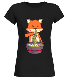 Ramen Fox Kawaii Anime Shirt Japanese Food Lover Gift T-Shirt