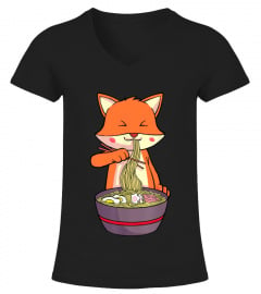 Ramen Fox Kawaii Anime Shirt Japanese Food Lover Gift T-Shirt