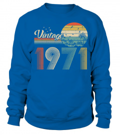Vintage 1971 Design 49 Years Old 49Th Birthday For Men Women Long Sleeve T-Shirt