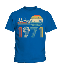 Vintage 1971 Design 49 Years Old 49Th Birthday For Men Women Long Sleeve T-Shirt