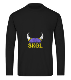 SKOL Tshirt Viking Warrior Hat Beer Drinking Helmet Tee