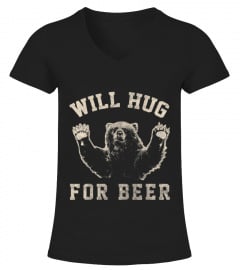 Will Bear Hug For Beer Vintage Collegiate Graphic T-Shirt