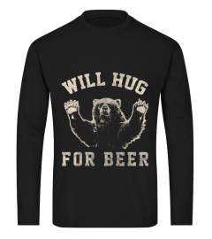 Will Bear Hug For Beer Vintage Collegiate Graphic T-Shirt