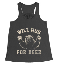 Will Bear Hug For Beer Vintage Collegiate Graphic T-Shirt