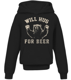 Will Bear Hug For Beer Vintage Collegiate Graphic T-Shirt