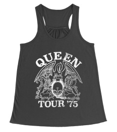 Queen Official Tour 75 Crest Logo T-Shirt