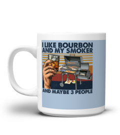 Vintage BBQ Party T-shirt, I Like Bourbon And My Smoker And Maybe 3 People, Funny Bourbon Lover, Barbecue, Grilling Party, Drinking Gift