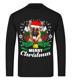 German shepherd merry christmas dog lover gift T-shirt