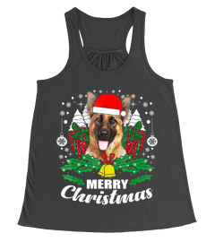 German shepherd merry christmas dog lover gift T-shirt