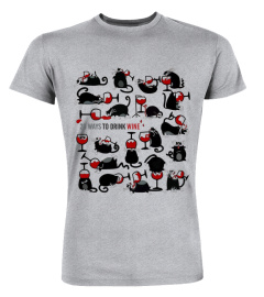 Twenty Ways To Drink Wine Funny Cat Shirt