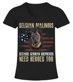 Belgian Malinois American Flag Funny Dog Gift T-Shirt T-Shirt