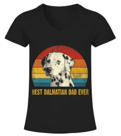 Vintage Best Dalmatian Dad Ever Fathers Day Gift Tee-Shirt