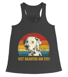 Vintage Best Dalmatian Dad Ever Fathers Day Gift Tee-Shirt