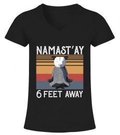Namast'ay  6 feet away opposum shirt