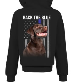 CHOCOLATE LABRADOR  - BACK THE BLUE