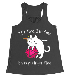 Its Fine Im Fine Everythings Fine Meowster Nerdy Gamer TShirt