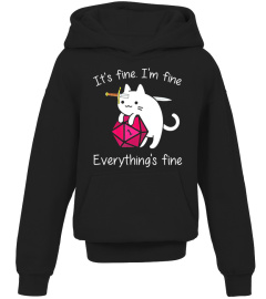 Its Fine Im Fine Everythings Fine Meowster Nerdy Gamer TShirt