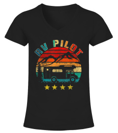 RV Pilot Camping Funny Vintage Motorhome Travel Vacation T-Shirt