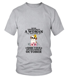 Never underestimate a woman who loves Shih Tzus september shirt