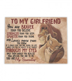 To My Girlfriend Lion Canvas