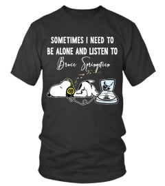 Snoopy Sometimes I Need to Be Alone and Listen to Bruce Springsteen