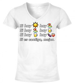 Si hay playa hay alcohol - Callaita Trap Bunny Emoji T-Shirt T-Shirt