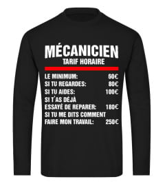 tarif mécanicien