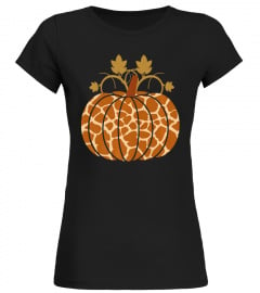 Animal Giraffe Print Pumpkin Halloween Fall Autumn Gift Premium T Shirt