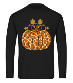 Animal Giraffe Print Pumpkin Halloween Fall Autumn Gift Premium T Shirt