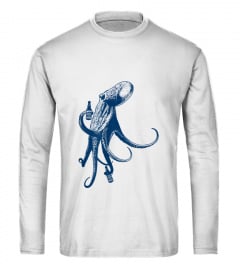 The Original Beer Drinking Octopus - Beach Vacation T-Shirts