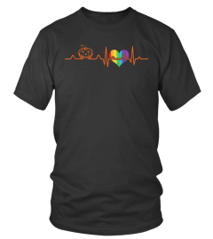 Heartbeat Pumpkin LGBT Halloween Gay Pride Gift T-Shirt