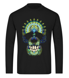 SKULL TEES FOR PEACOCK  LOVER