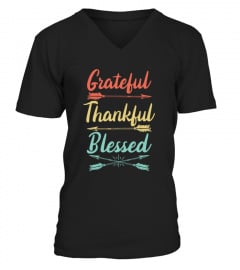 Grateful Thankful Blessed Thanksgiving Gift Long Sleeve T-Shirt