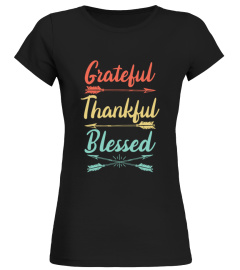 Grateful Thankful Blessed Thanksgiving Gift Long Sleeve T-Shirt