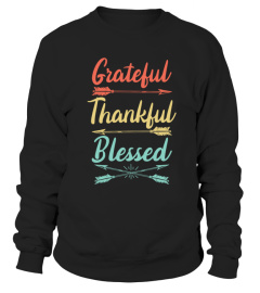 Grateful Thankful Blessed Thanksgiving Gift Long Sleeve T-Shirt