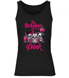 In October We Wear Pink Pumpkin Breast Cancer, Sugar Skull