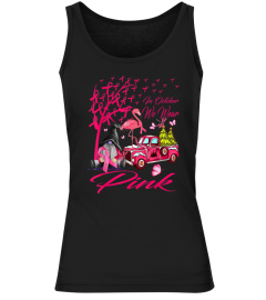 In October We Wear Pink Gnome Truck Breast Cancer Awareness