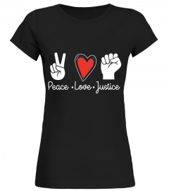 Peace love Justice Africa fist black lives matter