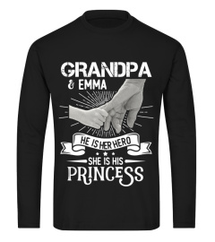 CUSTOM - GRANDPA HE IS HER HERO SHI IS HIS PRINCESS