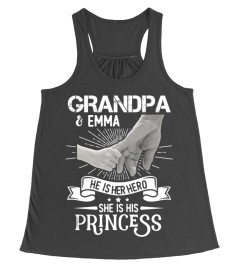 CUSTOM - GRANDPA HE IS HER HERO SHI IS HIS PRINCESS