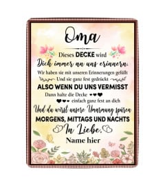 Decke für Oma, Oma Geschenke für die Geburtstags Oma, Muttertagsgeschenke 504a