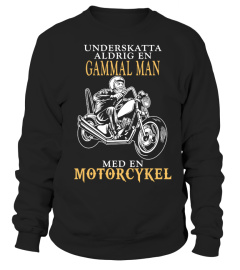 Gammal Man Med En Motorcykel