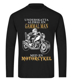 Gammal Man Med En Motorcykel