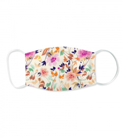 stylish floral print face mask