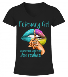 February Girl Knows More Than She Says T-shirt