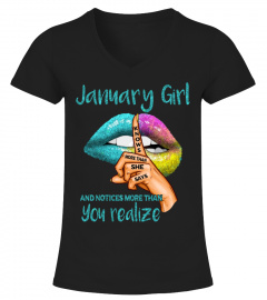 January Girl Knows More Than She Says T-shirt