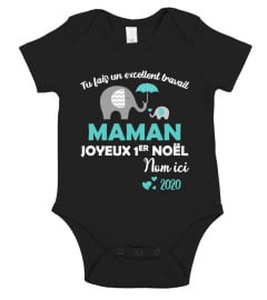 Tu fais un excellent travail maman joyeux 1er noël "Nom" 2020